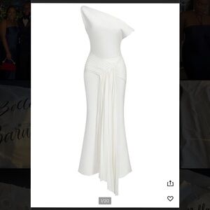 Chic Asymmetrical White Dress